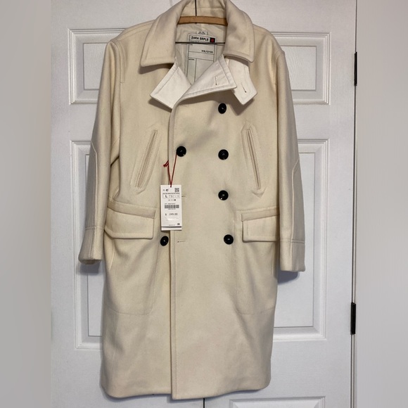 Zara Cream Trench Coat - Picture 2 of 13